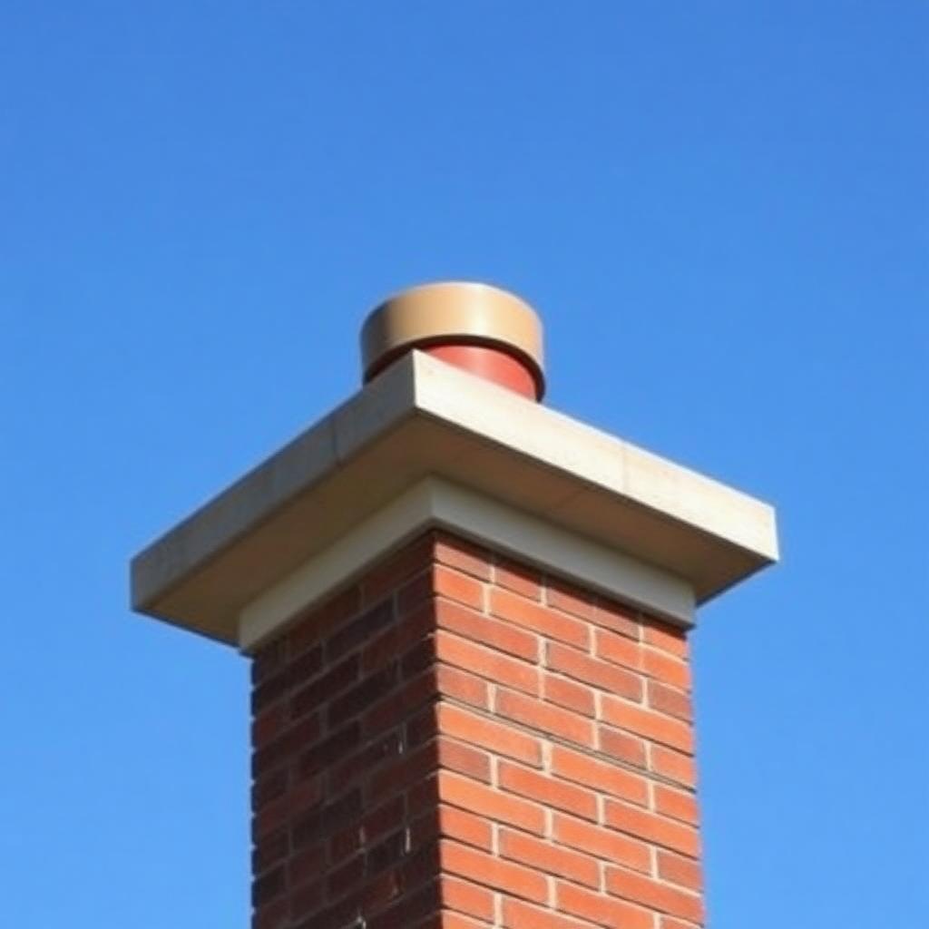 Poured concrete chimney crown with overhang and drip edge